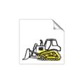 Picture of Construction Dozer _GroupedProduct_Square_Mini_ _GroupedProduct_Square_Unframed_Print_Only_