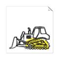 Picture of Construction Dozer _GroupedProduct_Square_Mini_ _GroupedProduct_Square_Unframed_Print_Only_