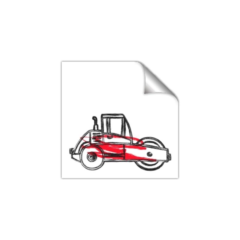 Picture of Construction Roller _GroupedProduct_Square_Mini_ _GroupedProduct_Square_Unframed_Print_Only_