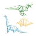 Picture of Geo Dinosaurs I _GroupedProduct_Square_Mini_ _GroupedProduct_Square_Unframed_Print_Only_
