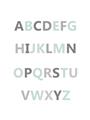 Picture of Mint Alphabet I _GroupedProduct_Rectangle_Portrait_Mini_ _GroupedProduct_Rectangle_Portrait_Unframed_Print_Only_