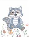 Picture of Cartoon Raccoon _GroupedProduct_Rectangle_Portrait_Mini_ _GroupedProduct_Rectangle_Portrait_Unframed_Print_Only_