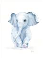 Picture of Baby Blue Elephant _GroupedProduct_Rectangle_Portrait_Mini_ _GroupedProduct_Rectangle_Portrait_Unframed_Print_Only_