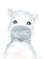 Picture of Halle Hippo _GroupedProduct_Rectangle_Portrait_Mini_ _GroupedProduct_Rectangle_Portrait_Unframed_Print_Only_