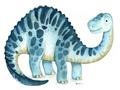 Picture of Blue Dino _GroupedProduct_Rectangle_Landscape_Mini_ _GroupedProduct_Rectangle_Landscape_Unframed_Print_Only_