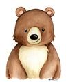 Picture of Woodland Bear _GroupedProduct_Rectangle_Portrait_Mini_ _GroupedProduct_Rectangle_Portrait_Unframed_Print_Only_