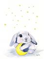 Picture of Moon Bunny  _GroupedProduct_Rectangle_Portrait_Mini_ _GroupedProduct_Rectangle_Portrait_Unframed_Print_Only_