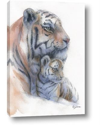Picture of Mom and Baby Tiger