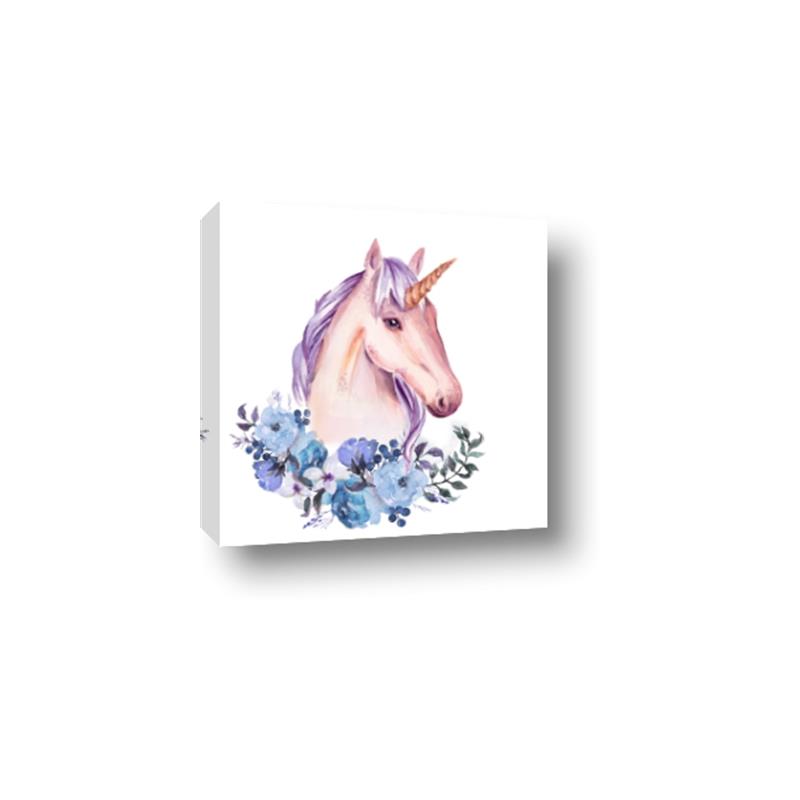 Picture of Pink Floral Unicorn _GroupedProduct_Square_Mini_ _GroupedProduct_Square_Canvas_