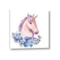 Picture of Pink Floral Unicorn _GroupedProduct_Square_Mini_ _GroupedProduct_Square_Canvas_