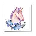 Picture of Pink Floral Unicorn _GroupedProduct_Square_Mini_ _GroupedProduct_Square_Canvas_