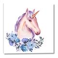 Picture of Pink Floral Unicorn _GroupedProduct_Square_Mini_ _GroupedProduct_Square_Canvas_