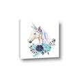 Picture of Blue Floral Unicorn _GroupedProduct_Square_Mini_ _GroupedProduct_Square_Canvas_