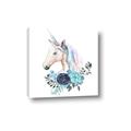 Picture of Blue Floral Unicorn _GroupedProduct_Square_Mini_ _GroupedProduct_Square_Canvas_