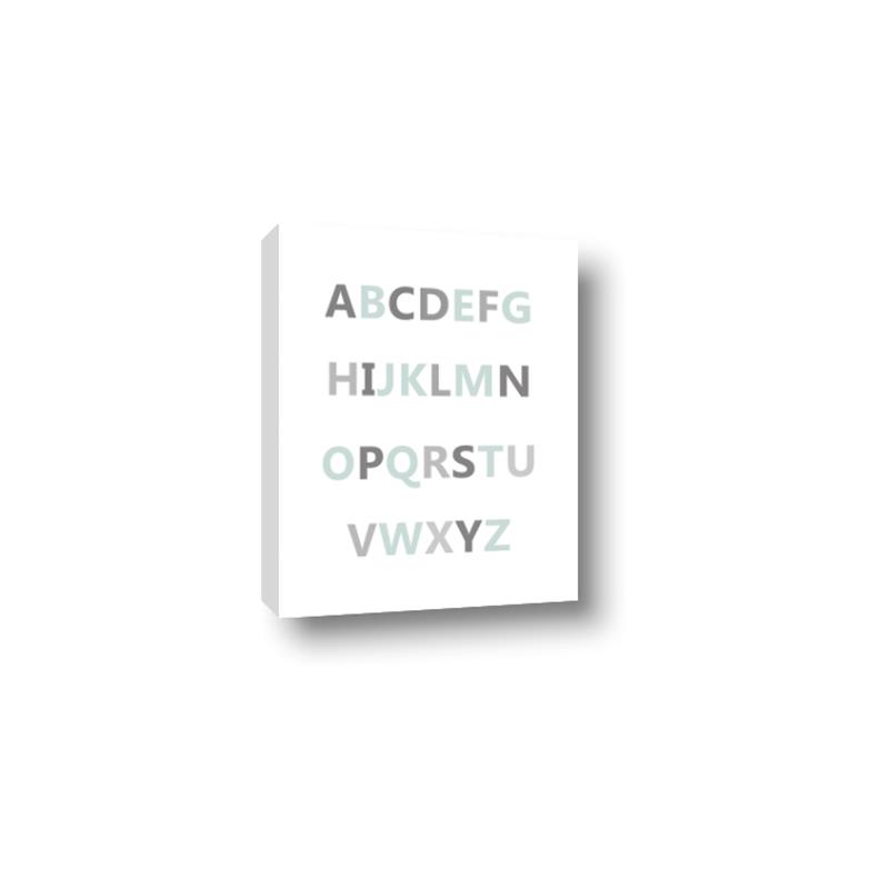 Picture of Mint Alphabet I _GroupedProduct_Rectangle_Portrait_Mini_ _GroupedProduct_Rectangle_Portrait_Canvas_