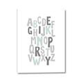Picture of Mint Alphabet II _GroupedProduct_Rectangle_Portrait_Mini_ _GroupedProduct_Rectangle_Portrait_Canvas_