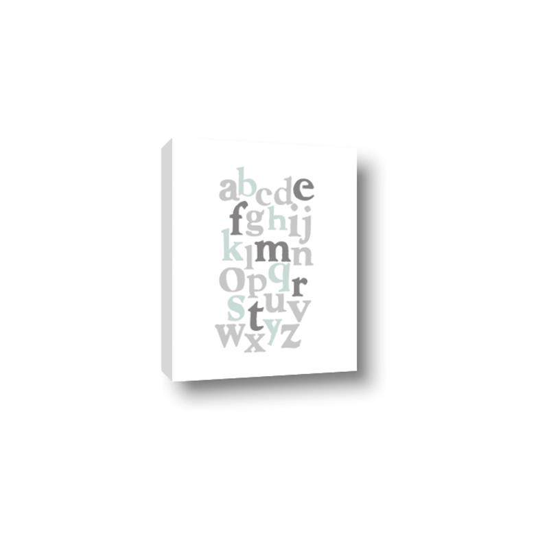 Picture of Mint Alphabet III _GroupedProduct_Rectangle_Portrait_Mini_ _GroupedProduct_Rectangle_Portrait_Canvas_