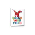 Picture of Brush Your Teeth Red Dino _GroupedProduct_Rectangle_Portrait_Mini_ _GroupedProduct_Rectangle_Portrait_Canvas_
