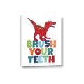 Picture of Brush Your Teeth Red Dino _GroupedProduct_Rectangle_Portrait_Mini_ _GroupedProduct_Rectangle_Portrait_Canvas_