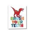 Picture of Brush Your Teeth Red Dino _GroupedProduct_Rectangle_Portrait_Mini_ _GroupedProduct_Rectangle_Portrait_Canvas_