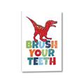 Picture of Brush Your Teeth Red Dino _GroupedProduct_Rectangle_Portrait_Mini_ _GroupedProduct_Rectangle_Portrait_Canvas_