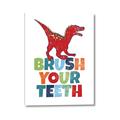 Picture of Brush Your Teeth Red Dino _GroupedProduct_Rectangle_Portrait_Mini_ _GroupedProduct_Rectangle_Portrait_Canvas_