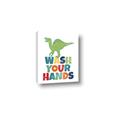 Picture of Wash Your Hands Green Dino _GroupedProduct_Rectangle_Portrait_Mini_ _GroupedProduct_Rectangle_Portrait_Canvas_