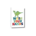 Picture of Wash Your Hands Green Dino _GroupedProduct_Rectangle_Portrait_Mini_ _GroupedProduct_Rectangle_Portrait_Canvas_