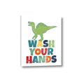 Picture of Wash Your Hands Green Dino _GroupedProduct_Rectangle_Portrait_Mini_ _GroupedProduct_Rectangle_Portrait_Canvas_