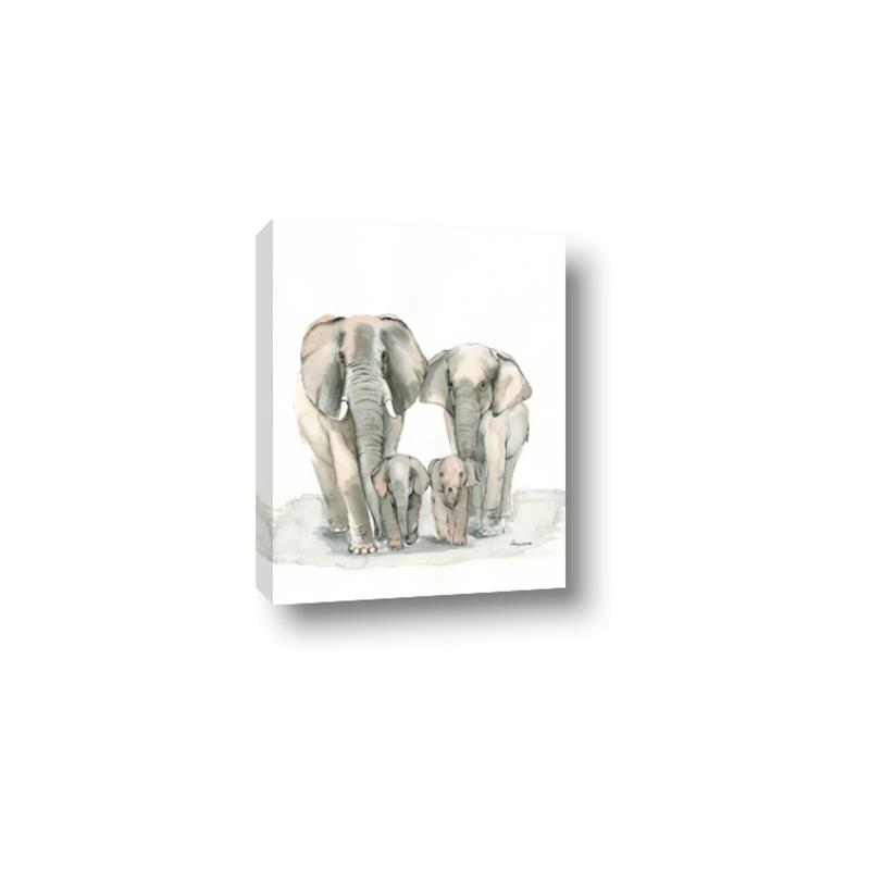 Picture of Elephant Family _GroupedProduct_Rectangle_Portrait_Mini_ _GroupedProduct_Rectangle_Portrait_Canvas_