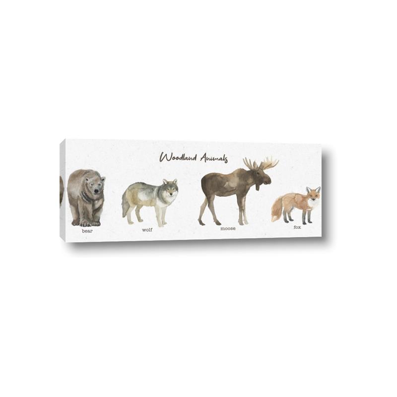 Picture of Woodland Animal Row _GroupedProduct_Panel_Landscape_Mini_ _GroupedProduct_Panel_Landscape_Canvas_