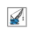 Picture of Construction Crane _GroupedProduct_Square_Mini_ _GroupedProduct_Square_Canvas_Framed_
