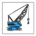 Picture of Construction Crane _GroupedProduct_Square_Mini_ _GroupedProduct_Square_Canvas_Framed_