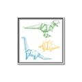 Picture of Geo Dinosaurs I _GroupedProduct_Square_Mini_ _GroupedProduct_Square_Canvas_Framed_