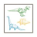 Picture of Geo Dinosaurs I _GroupedProduct_Square_Mini_ _GroupedProduct_Square_Canvas_Framed_