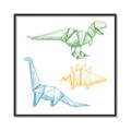 Picture of Geo Dinosaurs I _GroupedProduct_Square_Mini_ _GroupedProduct_Square_Canvas_Framed_