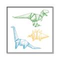 Picture of Geo Dinosaurs I _GroupedProduct_Square_Mini_ _GroupedProduct_Square_Canvas_Framed_