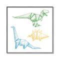 Picture of Geo Dinosaurs I _GroupedProduct_Square_Mini_ _GroupedProduct_Square_Canvas_Framed_