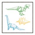 Picture of Geo Dinosaurs I _GroupedProduct_Square_Mini_ _GroupedProduct_Square_Canvas_Framed_