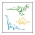 Picture of Geo Dinosaurs I _GroupedProduct_Square_Mini_ _GroupedProduct_Square_Canvas_Framed_