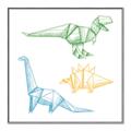 Picture of Geo Dinosaurs I _GroupedProduct_Square_Mini_ _GroupedProduct_Square_Canvas_Framed_