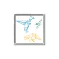 Picture of Geo Dinosaurs II _GroupedProduct_Square_Mini_ _GroupedProduct_Square_Canvas_Framed_