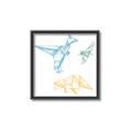 Picture of Geo Dinosaurs II _GroupedProduct_Square_Mini_ _GroupedProduct_Square_Canvas_Framed_