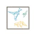 Picture of Geo Dinosaurs II _GroupedProduct_Square_Mini_ _GroupedProduct_Square_Canvas_Framed_