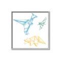 Picture of Geo Dinosaurs II _GroupedProduct_Square_Mini_ _GroupedProduct_Square_Canvas_Framed_
