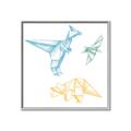Picture of Geo Dinosaurs II _GroupedProduct_Square_Mini_ _GroupedProduct_Square_Canvas_Framed_