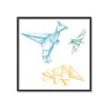 Picture of Geo Dinosaurs II _GroupedProduct_Square_Mini_ _GroupedProduct_Square_Canvas_Framed_