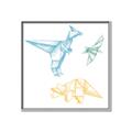 Picture of Geo Dinosaurs II _GroupedProduct_Square_Mini_ _GroupedProduct_Square_Canvas_Framed_