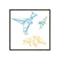 Picture of Geo Dinosaurs II _GroupedProduct_Square_Mini_ _GroupedProduct_Square_Canvas_Framed_