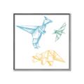 Picture of Geo Dinosaurs II _GroupedProduct_Square_Mini_ _GroupedProduct_Square_Canvas_Framed_